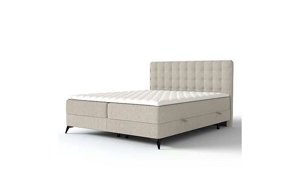 Boxspringbett mit Stauraum   ¦ beige ¦ Maße (cm): B: 122 H: 120 Betten > Ko günstig online kaufen