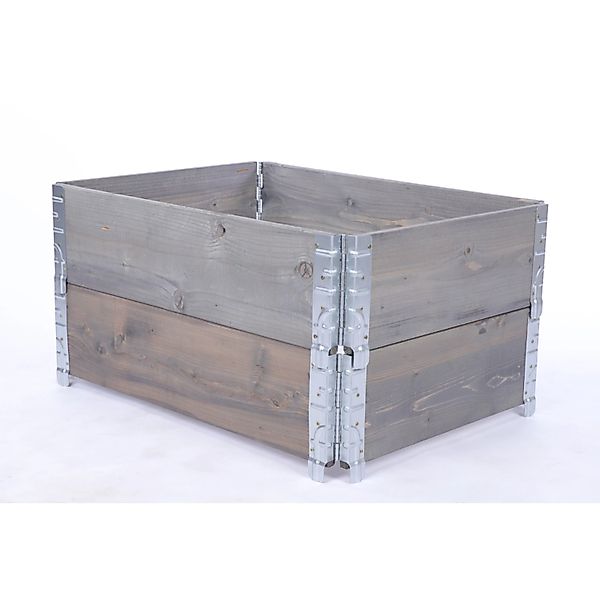 PROREGAL Hochbeetkisten GrowBox HxBxT 40x60x80 cm 2 Ebenen Holz Grau günstig online kaufen