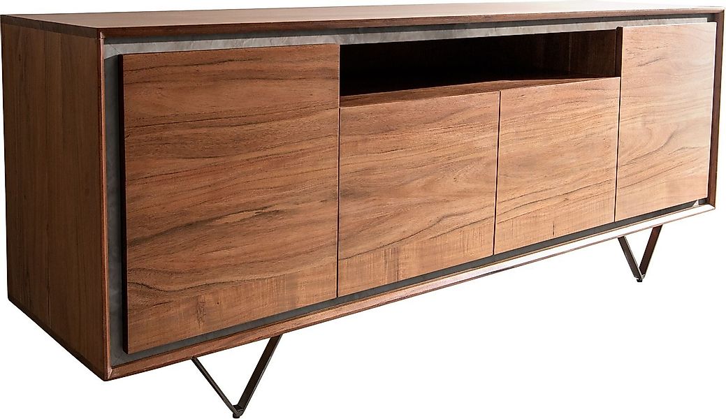DELIFE Sideboard Stonegrace, Akazie Braun Steinfurnier günstig online kaufen