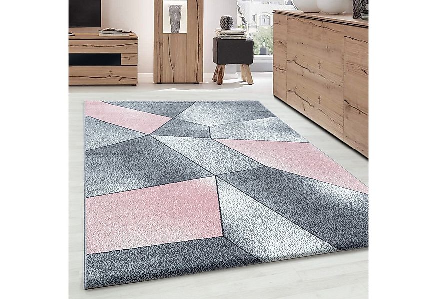 Carpettex Frisé-Teppich Geometrisch Design, Läufer, Höhe: 10 mm, Modern Kur günstig online kaufen