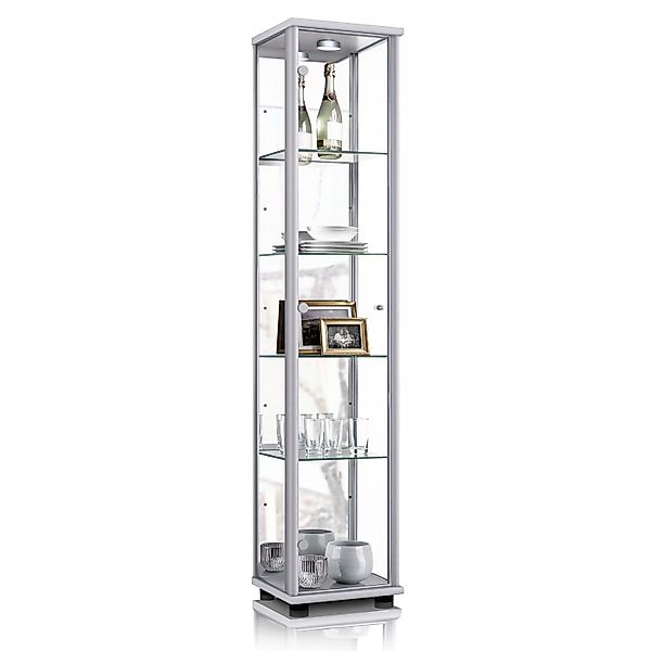 K-Möbel Glasvitrine C1016 (Glasvitrine (176x37x33 cm) günstig online kaufen