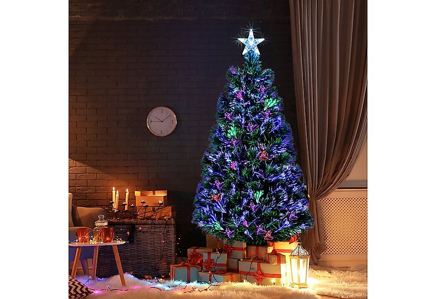 VINGLI Künstlicher Weihnachtsbaum mit 85/120/230 Zweigen & Optischer Faserb günstig online kaufen