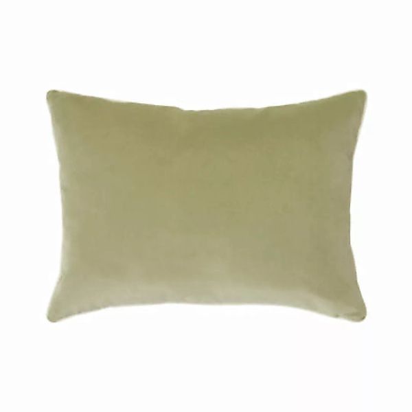 Kissen Double jeu textil grün / Velours - 40 x 55 cm - Maison Sarah Lavoine günstig online kaufen