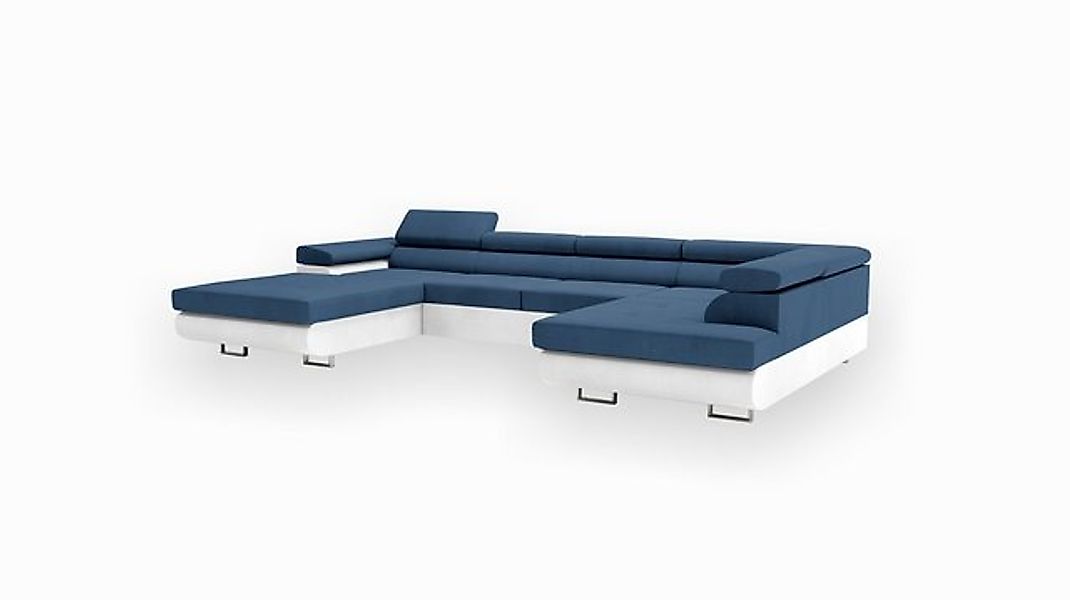 Goldstoff Wohnlandschaft RELAX U Ecksofa mit Schlaffunktion, Kunstleder & S günstig online kaufen