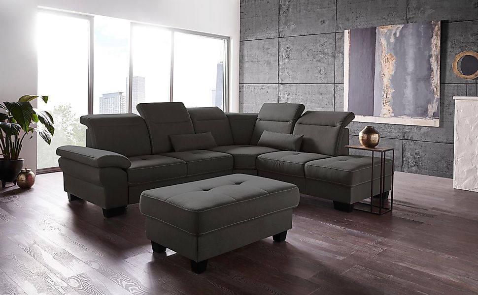 Places of Style Ecksofa "Cornwall L-Form", incl. Sitztiefenverstellung, mit günstig online kaufen