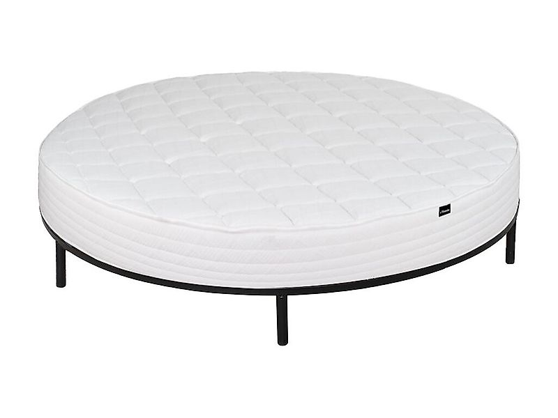 Matratzen-Lattenrost-Set - 220 x 220 cm - rund - Stärke 25 cm - ROMA von YS günstig online kaufen