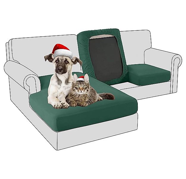 Coonoor Sofahusse 1/2/3 Sitz Stretch Samt Kissen Abdeckung, Sofa Sitzkissen günstig online kaufen