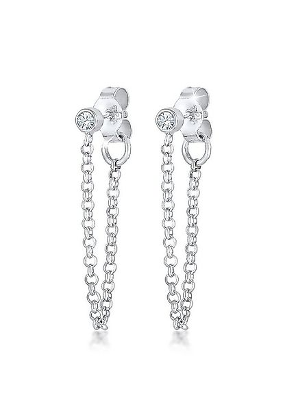 Elli Paar Ohrstecker Lang Trend 925 Silber, mit Kristallen von Swarovski® günstig online kaufen
