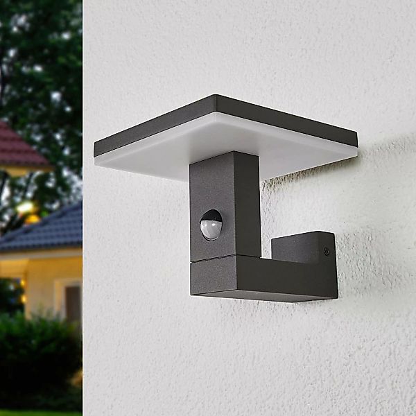 Lucande LED-Außenwandleuchte Olesia, Sensor, 15 cm, IP54 günstig online kaufen