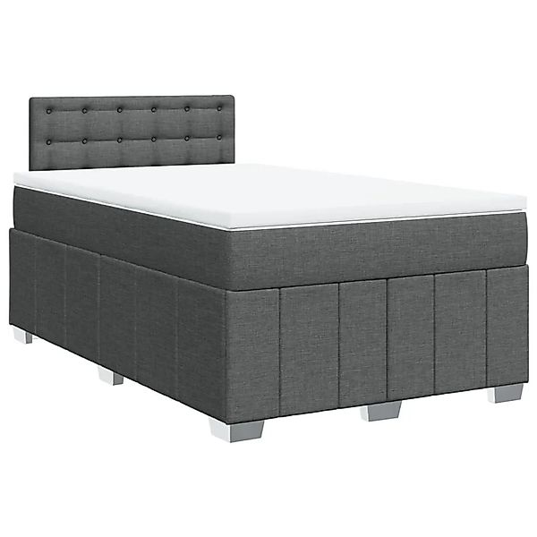 vidaXL Boxspringbett mit Matratze Dunkelgrau 120x190 cm Stoff 3289322 günstig online kaufen