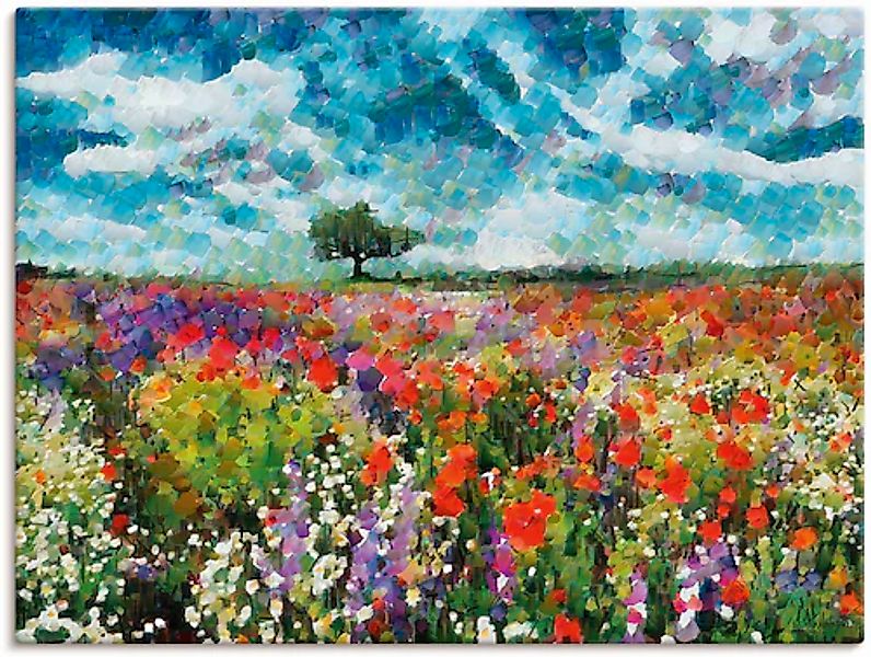 Artland Leinwandbild »Bunte Wiese« Blumenwiese 1 Stk. tlg. auf Keilrahmen g günstig online kaufen