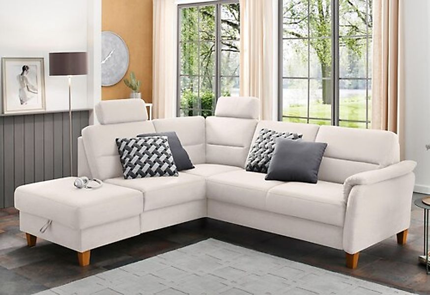 Home affaire Ecksofa »Palmera L-Form, B: 236 cm« optional Bettfunktion & Be günstig online kaufen