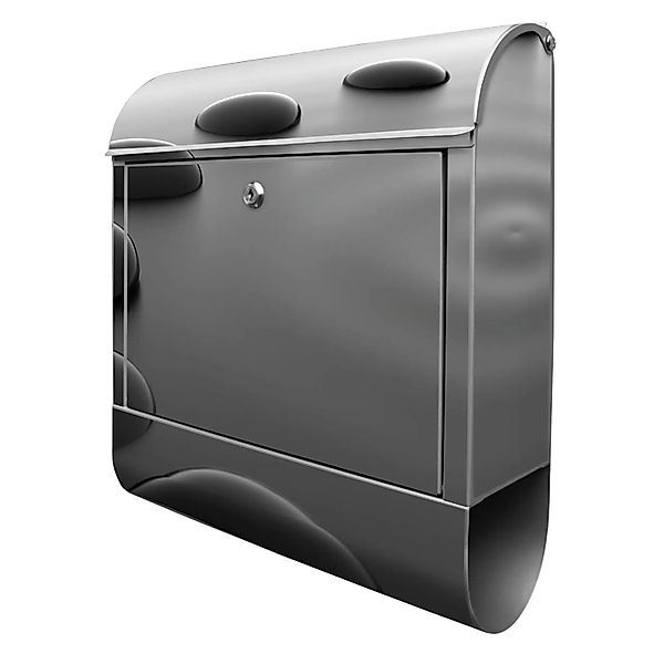 Banjado Design Briefkasten Silber Pulverbeschichtet 39x47x14cm 2 Schlüssel günstig online kaufen