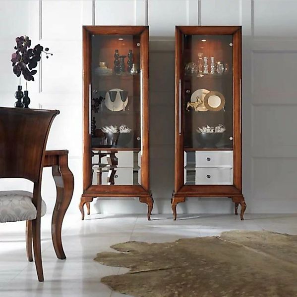 JVmoebel Glasvitrine Vitrine Schränke Vitrinen Holz Luxus Wohnzimmer Möbel günstig online kaufen