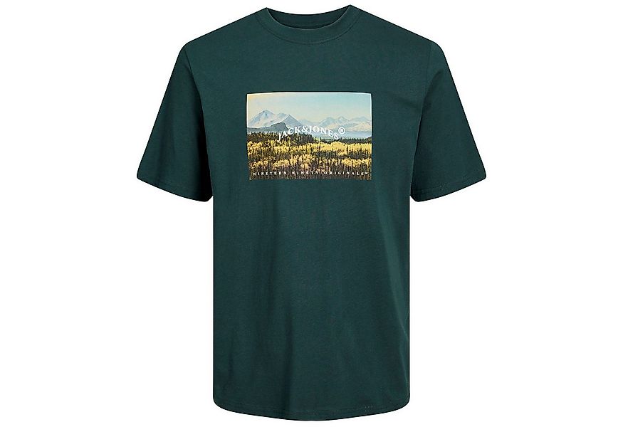 Jack & Jones Rundhalsshirt Jack&Jones XXL T-Shirt petrol Fotoprint JORHAYS günstig online kaufen