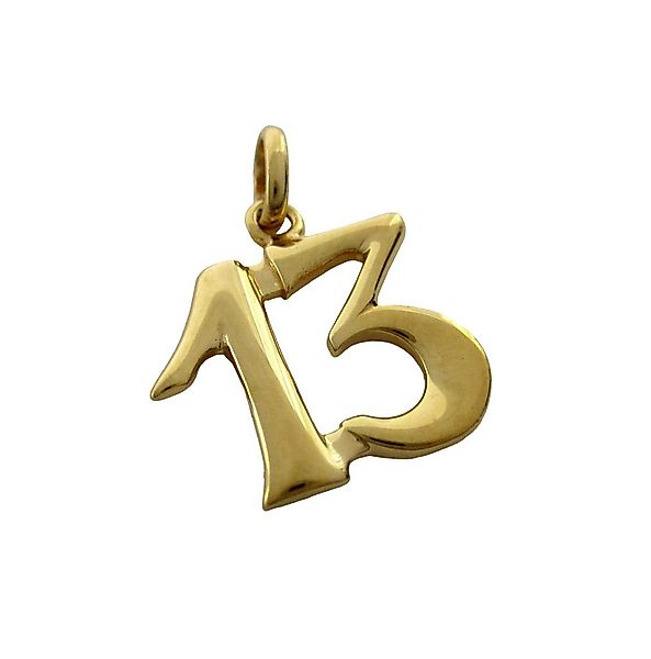 NICEANDnoble Kettenanhänger 333er Gelbgold Kettenanhänger 13 Glückszahl dre günstig online kaufen