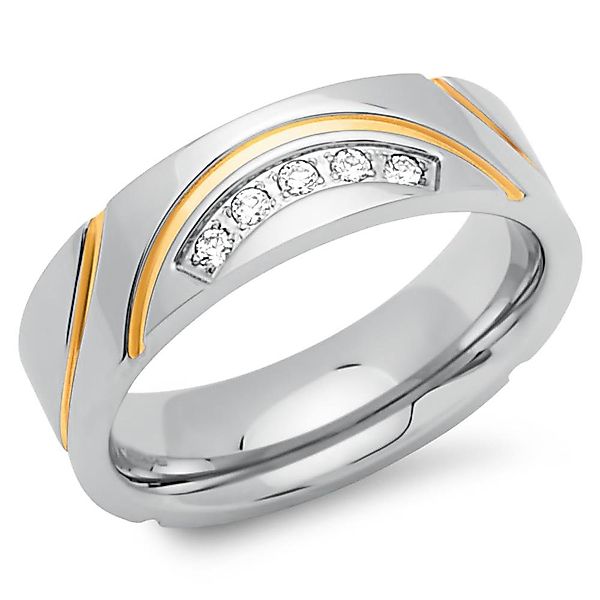 Unique Fingerring Unique Edelstahlring teilvergoldet 6mm günstig online kaufen