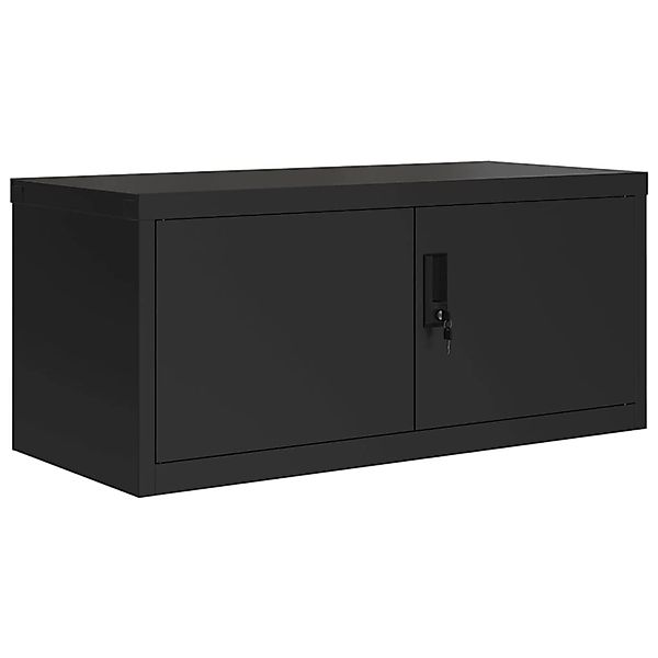 vidaXL Aktenschrank Aktenschrank Schwarz 90x40x40 cm Stahl (1-St) günstig online kaufen