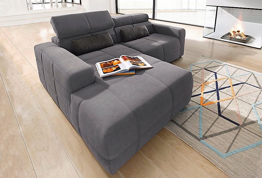 DOMO collection Ecksofa "Brandon Sitzbelastung 140 kg, kleine Ausführung B/ günstig online kaufen