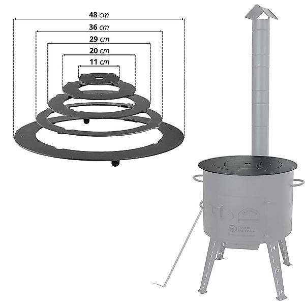 4BIG.fun Feuerstelle Adapter-Ringe Eintopfofen Uchag 43 günstig online kaufen