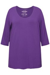 Ulla Popken T-Shirt Shirt tiefer Rundhalsausschnitt günstig online kaufen