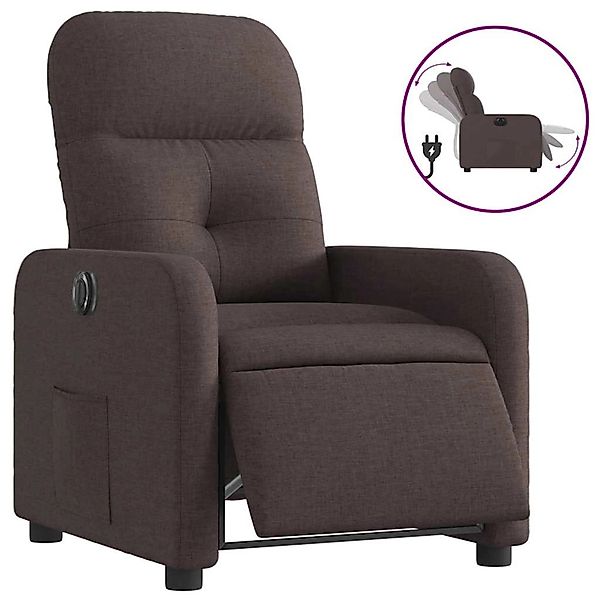 vidaXL Relaxsessel Elektrisch Dunkelbraun Stoff 3206782 günstig online kaufen