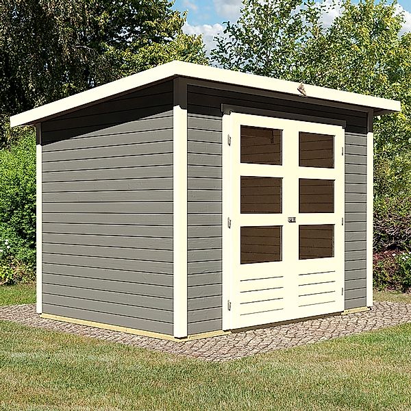 Karibu Gartenhaus "Stockach 3" naturbelassen, terragrau oder anthrazit günstig online kaufen
