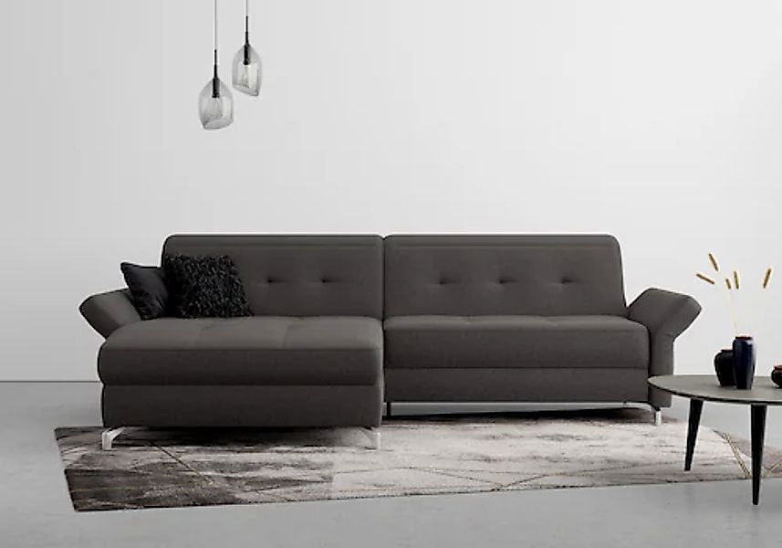 Home affaire Ecksofa »Maredo L-Form« Federkern, wahlweise auch mit Kopfteil günstig online kaufen