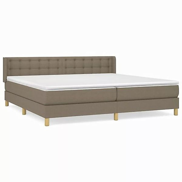 vidaXL Boxspringbett Boxspringbett mit Matratze Taupe 160x200 cm Stoff Bett günstig online kaufen