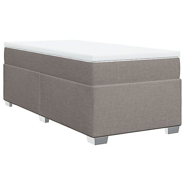 vidaXL Bett Boxspringbett mit Matratze Taupe 90x200 cm Stoff günstig online kaufen