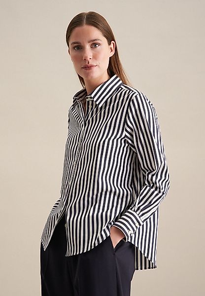 seidensticker Hemdbluse "Schwarze Rose", Langarm Kragen Streifen günstig online kaufen