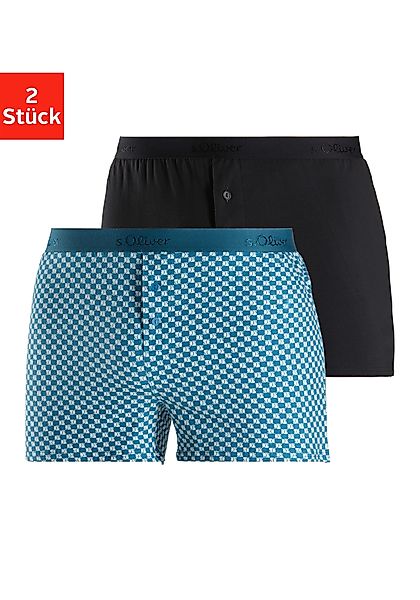 s.Oliver Weiter Boxer (Packung, 2-St) unifarben günstig online kaufen