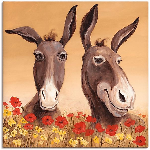 Artland Wandbild "Esel" Haustiere 1 Stk. tlg. als Alubild, Leinwandbild in günstig online kaufen