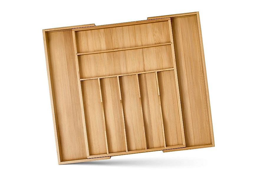 LINFELDT Besteckkasten verstellbar 33-50cm Breite aus Bambus - 5cm Hoch Ink günstig online kaufen