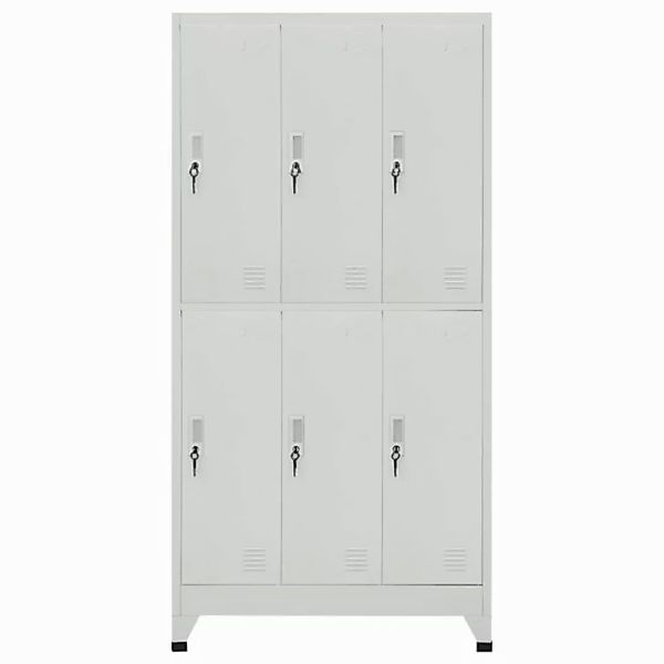 vidaXL Mehrzweckschrank Schließfachschrank mit 6 Fächern Stahl 90x45x180 cm günstig online kaufen