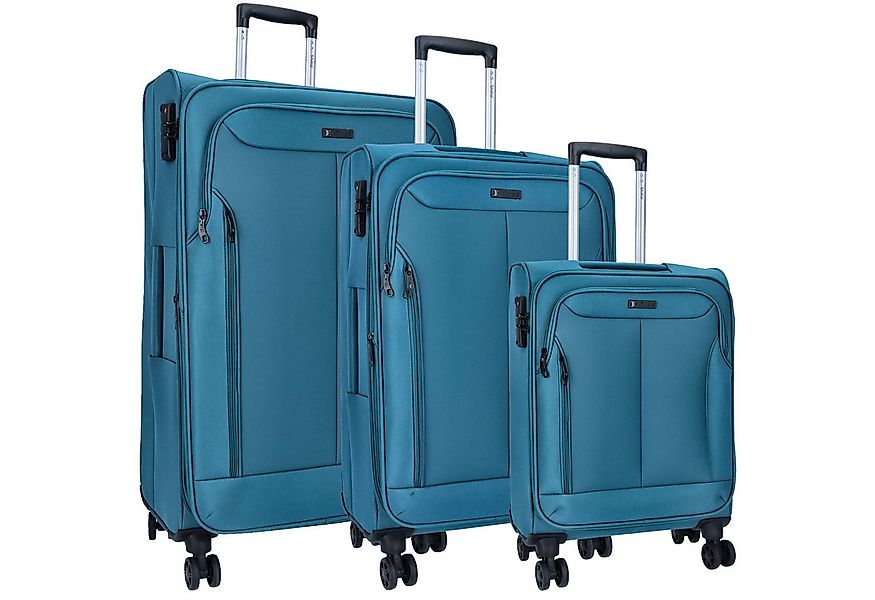 TheTrueC Koffer TheTrueC 3er Kofferset S/M/L Kopenhagen dark petrol, 4 Roll günstig online kaufen