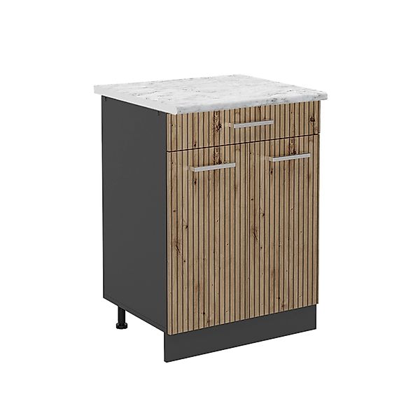 Vicco Küchenunterschrank R-Line Artisan-Eiche/Anthrazit 80 cm AP Marmor günstig online kaufen