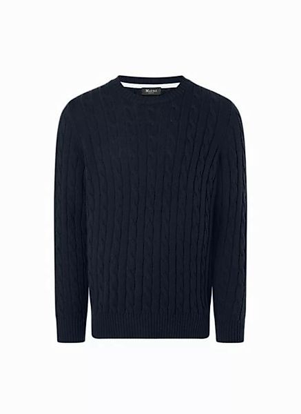 MAERZ Muenchen Strickfleece-Pullover Pullover Rundhals 1/1 Arm günstig online kaufen