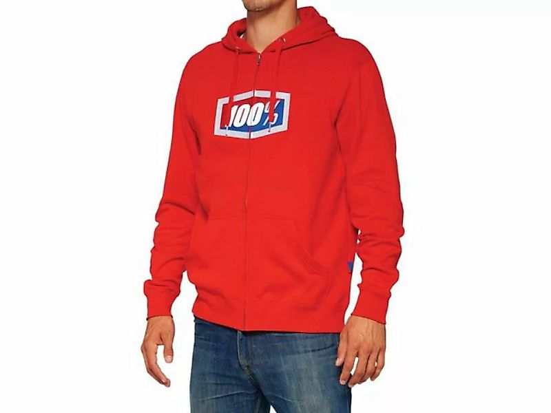 100% Kapuzenpullover Hoodies 100% Official full-zip Hoody - red S- (1-tlg) günstig online kaufen