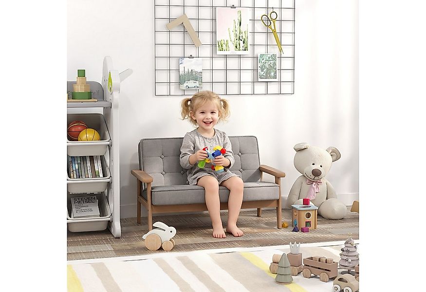 AIYAPLAY Kindersessel mit Holzrahmen (Kindersofa, 1-St., gepolsterter Kinde günstig online kaufen