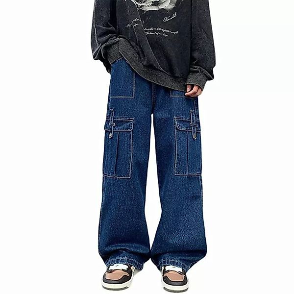 KIKI Jeanshotpants Boyfriend-Jeans Hohe Taille, lässige, lockere Denim-Carg günstig online kaufen