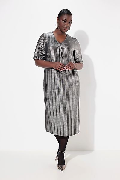 Ulla Popken Midikleid Midikleid Silver-Plissee A-Linie günstig online kaufen