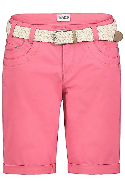 SUBLEVEL Bermudas Chinoshorts mit Stoffgürtel und günstig online kaufen