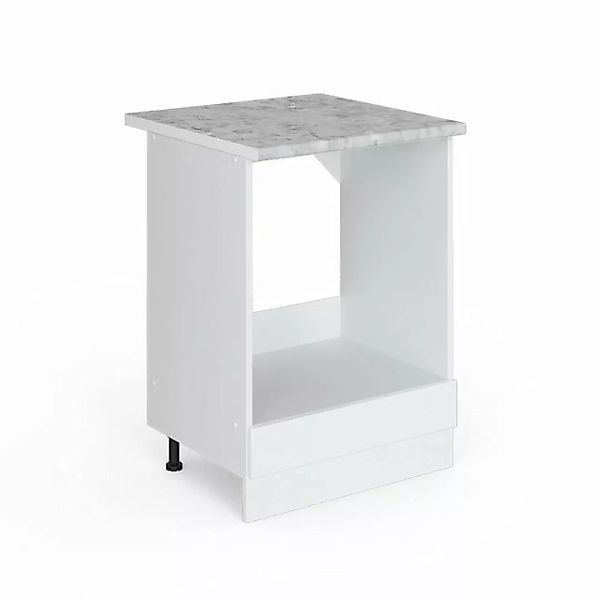 Vicco Herdumbauschrank Küchenunterschrank Arbeitsplatte R-Line 60 cm Weiß W günstig online kaufen