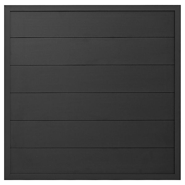 GartenLand WPC Zaun Set Classico ca. 180 x 180 cm Sichtschutz Anthrazit mit günstig online kaufen