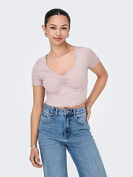 ONLY Kurzarmshirt ONLBETTY S/S V-NECK TOP günstig online kaufen