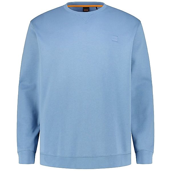 BOSS Sweatshirt aus Biobaumwolle Farbe graublau Größe: 5XL günstig online kaufen