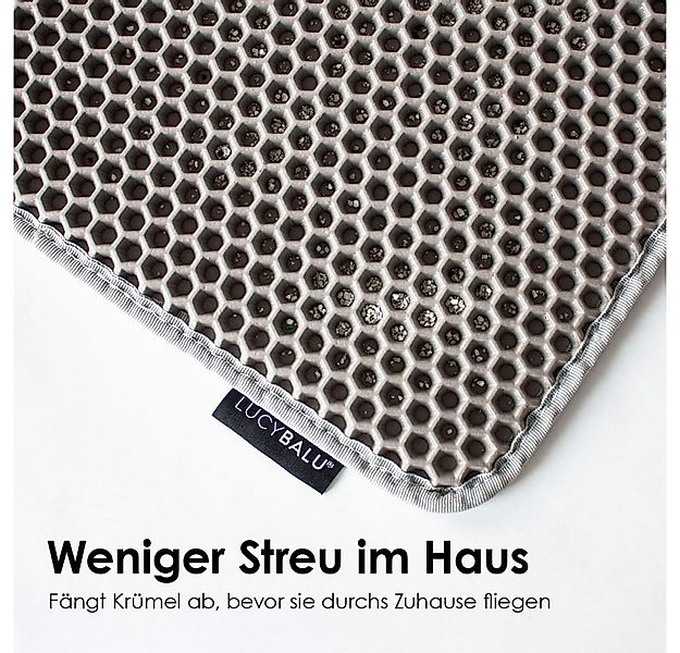 LucyBalu Katzentoilette Streumatte LOOMAT, zweilagiger Katzenklo Vorleger, günstig online kaufen