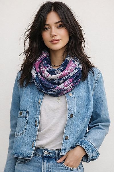 Ella Jonte Loop, mit buntem Airbrush-Muster – Leichter Rundschal in 4 Trend günstig online kaufen