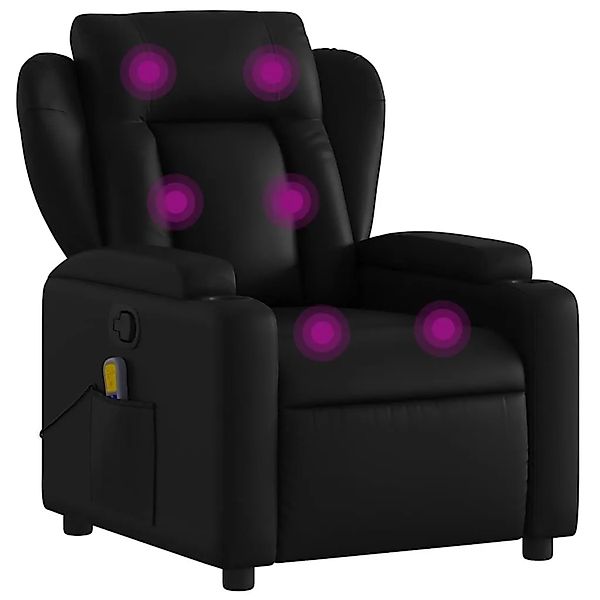 vidaXL Massage-Relaxsessel Kunstleder Schwarz 3206020 günstig online kaufen